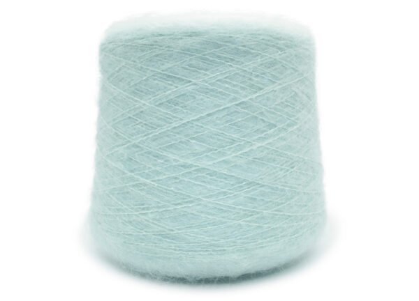 80% Super fine kid mohair, 15% Silk, 5% Merino wool