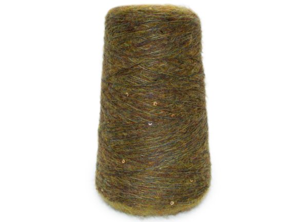 34% Mohair, 29% Silk, 9% Cashmere wool, 8% Cotton, 18% Polyamide, 2% Lurex, Sequins