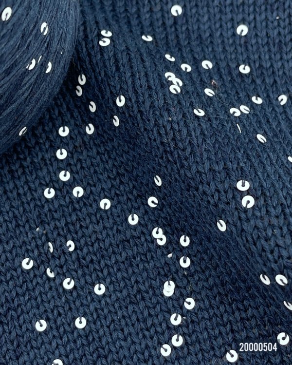 57% Silk, 34% Cotton, 9% Cashmere wool, Sequins - Image 2