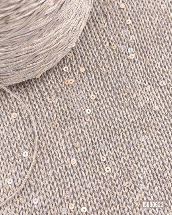 74% Linen, 21% Silk, 5% Cotton, Sequins - Image 2